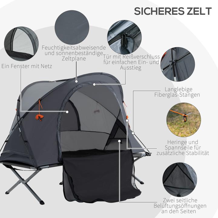 Actual product image Outsunny Camp bed with air mattress