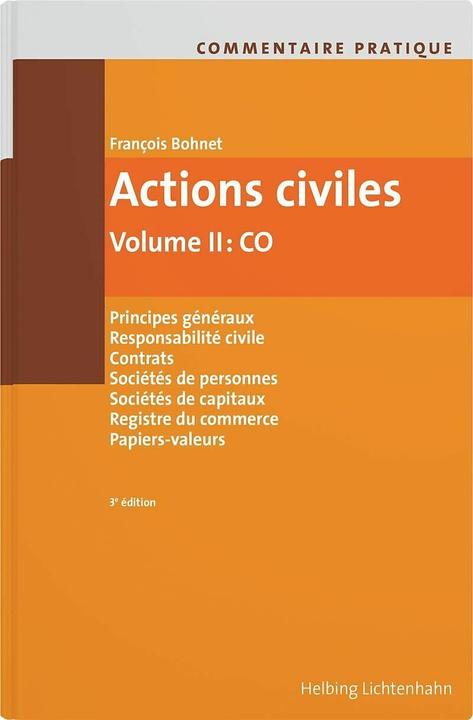 Image du produit Commentaire pratique Actions civiles (Français, François beanpole, Lino Hänni, 2024)