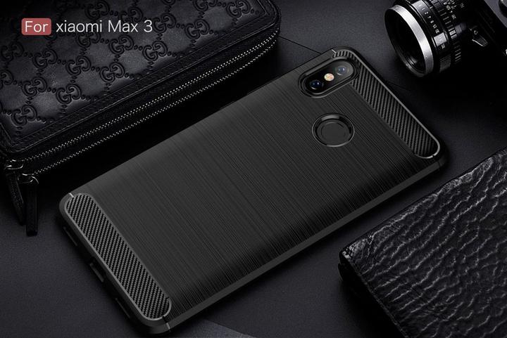 Produktbild Screenguard Xiaomi Mi Max 3 Hülle Carbon Brushed Soft TPU (Xiaomi Mi Max 3)