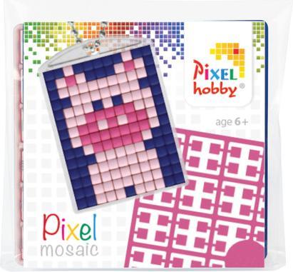 Actual product image Magni Pixel P23002 Mosaic medallion pig, key ring for children to design themselves, child's play