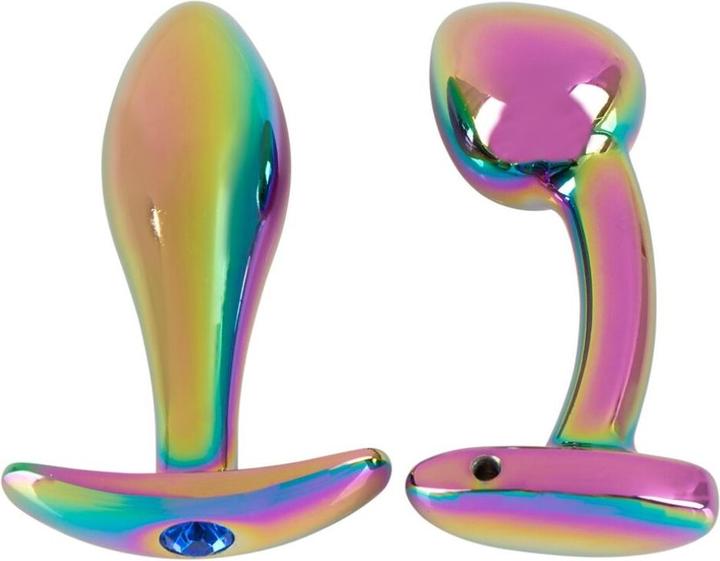 Actual product image Anos Metal Butt Plug Set Rainb