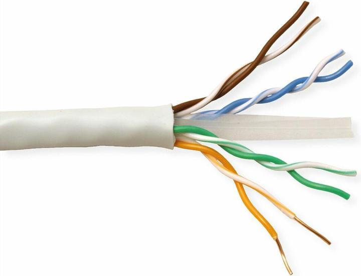 Actual product image Roline UTP cable Cat.6 / Class E solid wire, AWG23 100m (U/UTP, CAT6, 100 m)