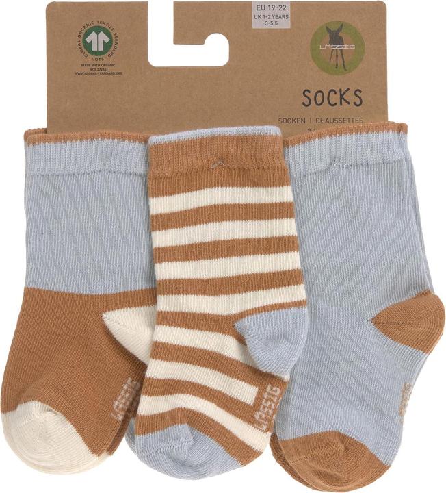 Image du produit Lässig Lot de 3 chaussettes Bleu clair Caramel T. 19 - 22 (Lot de 3, 19 - 22)