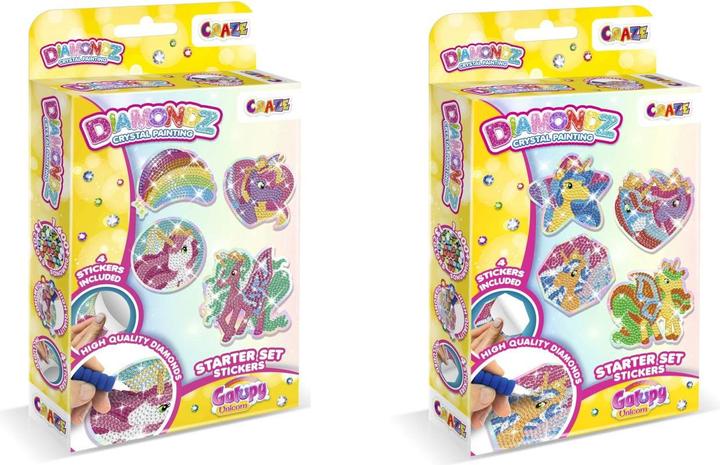 Image du produit Craze DIAMONDZ Starter Set Stickers Galupy Unicorn - Diamond Painting Set d'autocollants pour enfants,