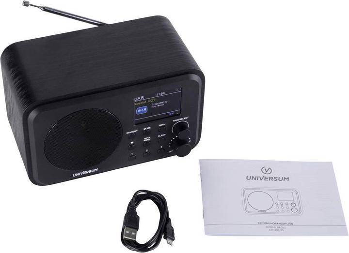 Produktbild DR 300-20 Tischradio DAB+, UKW Bluetooth®, DAB+, UKW wiederaufladbar Schwarz (DAB+, UKW, Bluetooth)