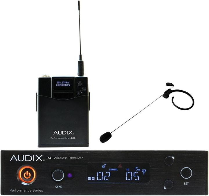 Audix AP41HT7A - wireless mic system, receiver, bodypack transmitter, HT7 headworn microphone