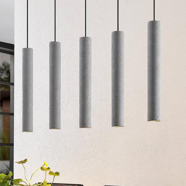 Produktbild Lindby Concretto 5 Pendelleuchte Concrete (GU10)