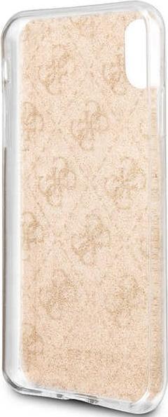 Actual product image Guess GUHCPXPCU4GLGO iPhone X/Xs złoty/gold hard case 4G Glitter (Apple iPhone X)