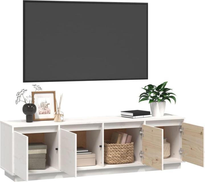Immagine prodotto VidaXL Mobile TV bianco 156x37x45 cm in pino massiccio, colore