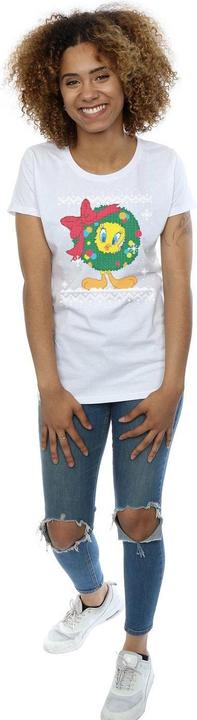 Produktbild Looney Tunes Tweety Pie Christmas Fair Isle TShirt (M)