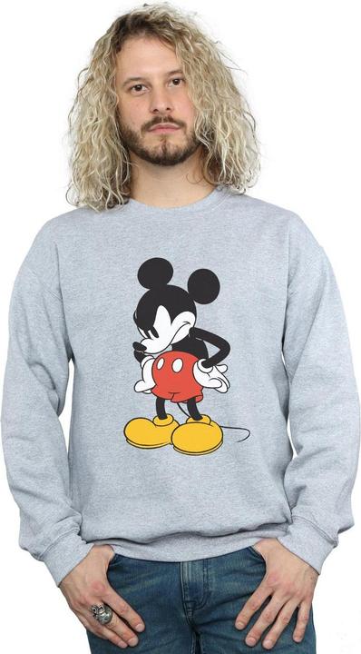 Actual product image Disney Mens Mickey Mouse Angry Look Down Sweatshirt (XL)