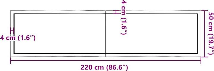 Produktbild VidaXL Aneta (220 x 4 x 50 cm)