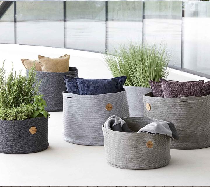 Image du produit Cane-line Soft Rope Basket Panier Large rond Ø 50cm (50 x 34 x 50 cm)