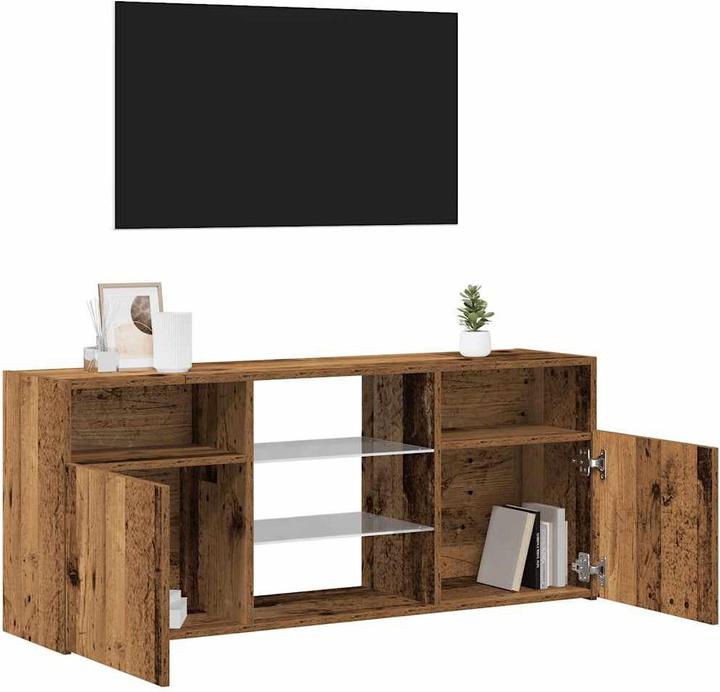 Immagine prodotto VidaXL TV-Schrank mit LED-Leuchten Altholz-Optik 120x30x50 cm TV-Möbel (120 x 30 x 50 cm)