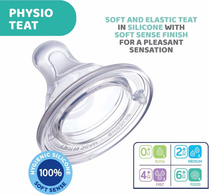 Actual product image Chicco Bottle teat PERFECT5 silicone pulp flow 6m+