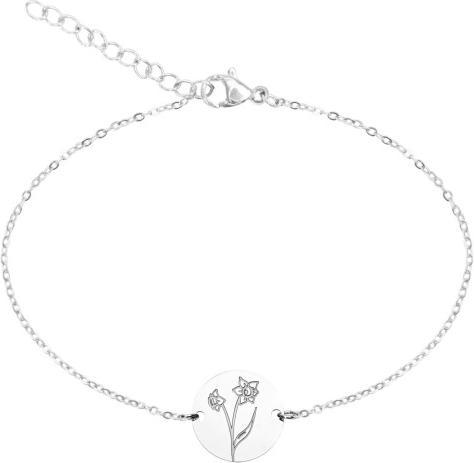 Actual product image HCA Armband - "Your Flower" - Edelstahl - Narzisse (20 cm, Stainless steel)