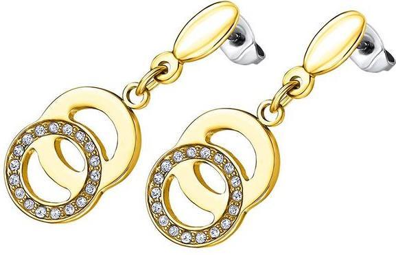 Lotus Style - Elegant gold-plated earrings with zircons Woman Basic LS1913-4 / 3 (Edelstahl)