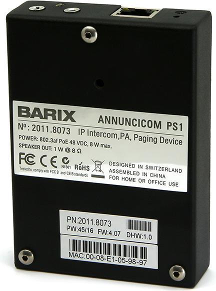 Image du produit Barix Annuncicom PS1 INTL package (Film de protection pour écran)
