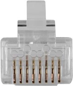 Image du produit Connecteur modulaire RJ45 (8P/8C) CAT6 pour câble rond à conducteurs rigides ou souples. Convient