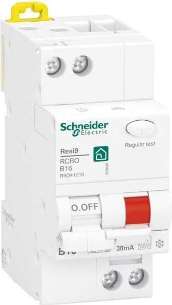 Produktbild Schneider FI/LS-Schalter Resi9 R9D41616 1P+N, 16A, B-Char., 30mA, Typ F, 6kA