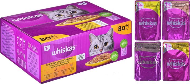 Actual product image Whiskas saszetki z drobiem dla kota 80x85g (Senior, 1 pcs., 6800 g)