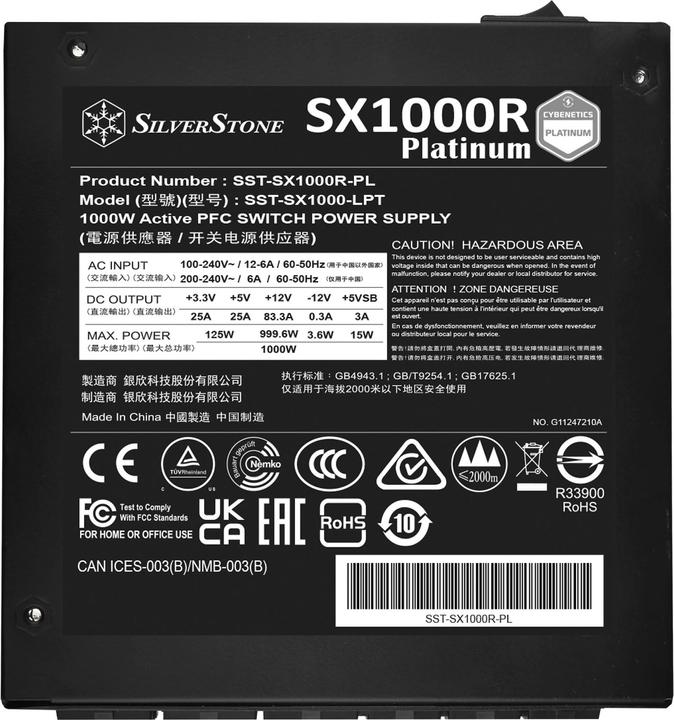 Immagine prodotto Silverstone SilvStone SST-SX1000R-PL 1300W ATX 40 SST-SX1000R-PL (1000 W)
