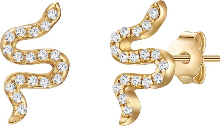 Actual product image Glanzstücke München Ladies snake sterling silver cubic zirconia yellow gold - 26615 (Sterling Silver)
