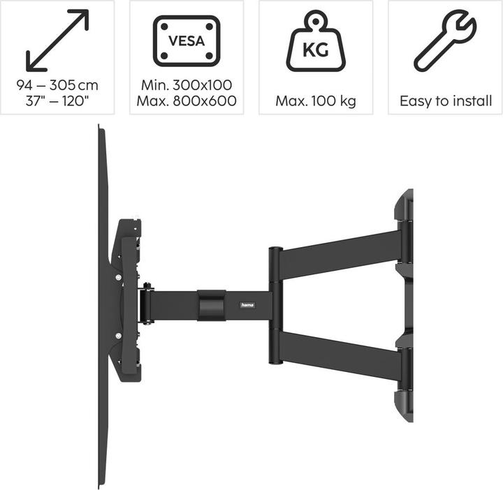 Produktbild Hama 220839 TV-WH (Wand, 120", 100 kg)