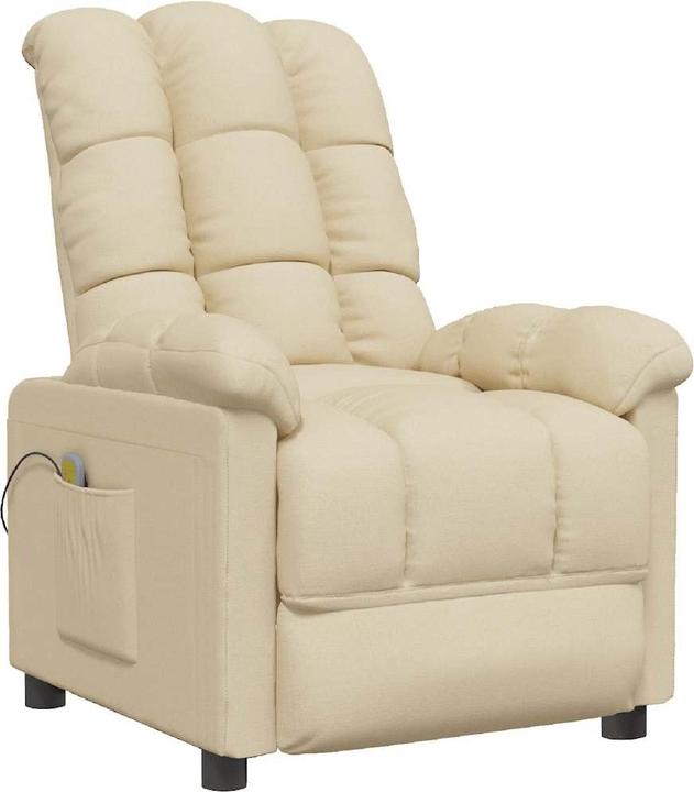 Produktbild VidaXL Massagesessel Fernsehsessel Relaxsessel Sessel Liegesessel Creme Stoff