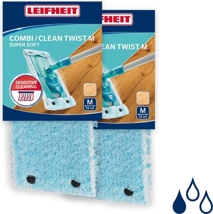 Produktbild Leifheit Wischbezug CLEAN TWIST M / Combi M super soft 2er (2 Stk.)
