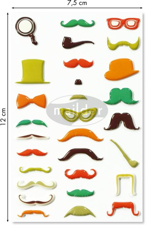 Image du produit Clairefontaine Stickers à motifs Moustache 3D