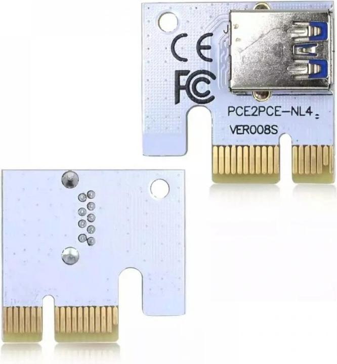 Produktbild PowerGuard PCI-E Express Riser Card Adapter mit USB Buchse