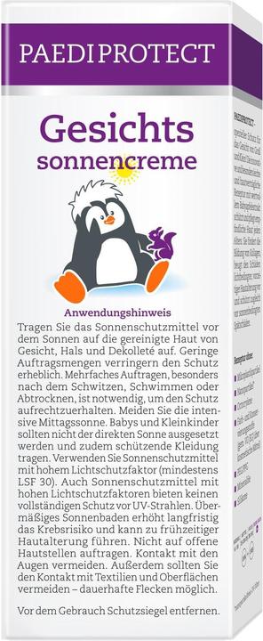 Produktbild Paediprotect Gesichtssonnencreme (Sonnencreme, SPF 50, 30 ml, 45 g)