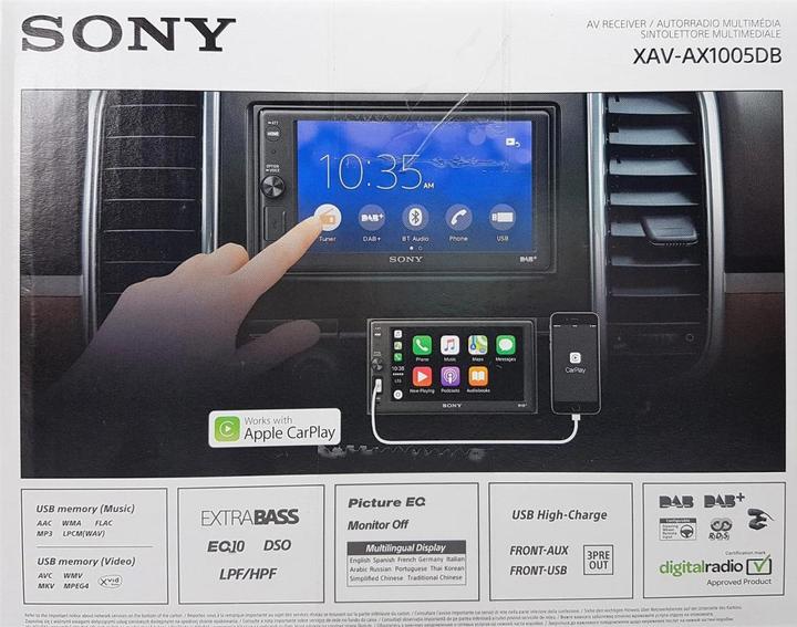 Actual product image Sony XAV-AX1005DB (Apple Carplay)