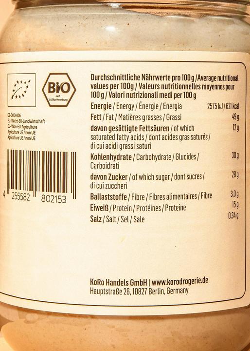 Actual product image KoRo Organic almond cream with tonka bean (3000 g)
