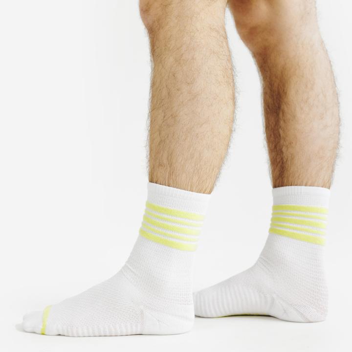 Produktbild Decathlon Socken Mid 2er-Pack - gelb/weiss (35, 38)