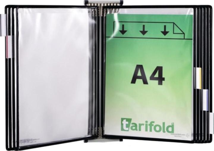 Image du produit Tarifold Support mural pour 5 tableaux d'affichage noir avec cadre en fil de fer, revêtu de plastique pour