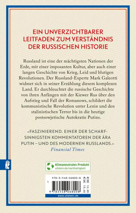 Image du produit Die kürzeste Geschichte Russlands (Allemand, Stephan Pauli, Mark Galeotti, 2022)