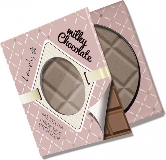 Lovely Milky Chocolate Medium Matte Face Bronzer Chocolate Matte Bronzer Powder For Face & Body 9G
