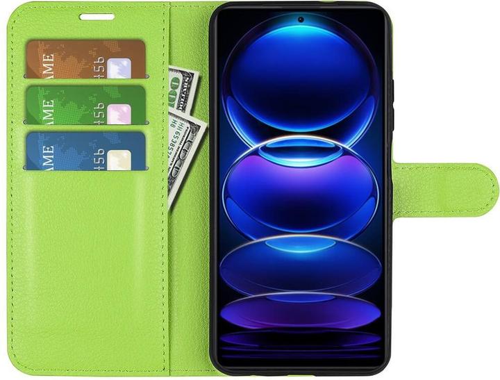 Actual product image Cover-Discount Xiaomi Poco X5 Pro - Leather Case Cover green (Xiaomi Poco X5 Pro, Xiaomi Redmi Note 12 Pro 5G)