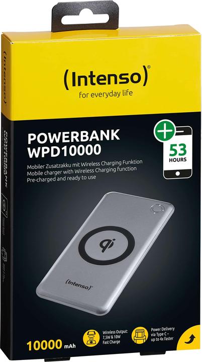 Image du produit Intenso Banque d'induction (10000 mAh, 10 W, 37 Wh)