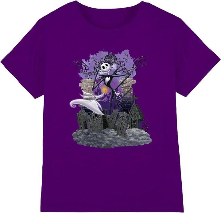 Actual product image The Nightmare Before Christmas Childrens/Kids Jack Skellington Grave T-Shirt (104)