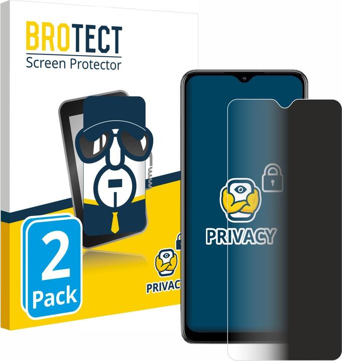 Produktbild BROTECT Sichtschutzfolie Anti-Spy Privacy Folie Blaulicht-Schutz (2 Stück, Samsung Galaxy M12)