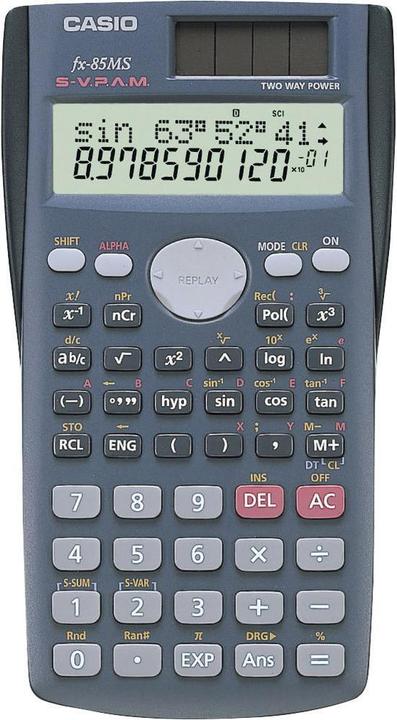 Casio Fx-85ms (Batterien, Solarzellen)