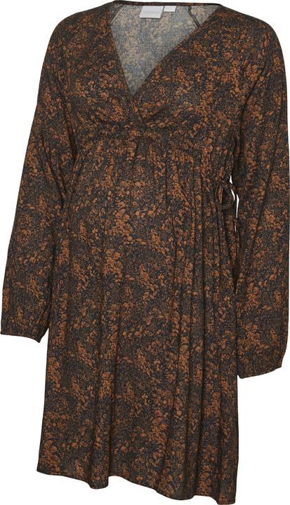 Produktbild Mamalicious Normal geschnitten V-Ausschnitt Elastische Bündchen Ballonärmel Kurzes Kleid Kleid (L)