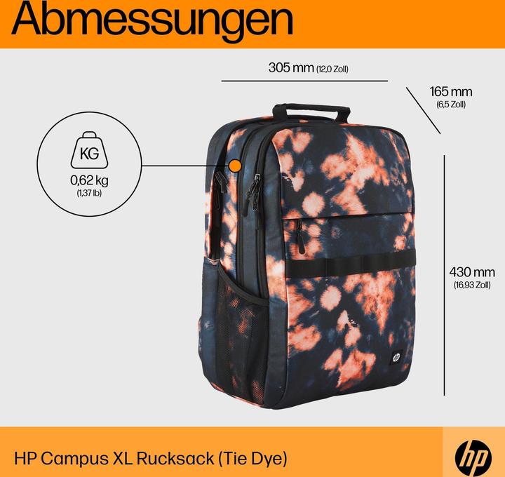 Image du produit HP Sac à dos Campus XL Tie Dye (20 l)