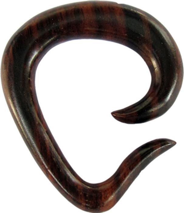 Produktbild Star Piercing Ohrgewicht Spirale V aus Narra Holz (ohne Messing, Organisch)
