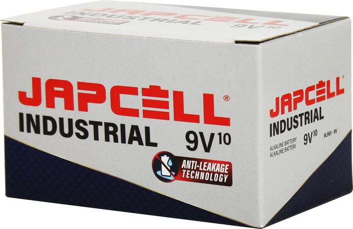 Actual product image Japcell 9V / 6LR61 Industrial (10 pcs., 9V Block)
