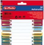 Produktbild Herlitz Heftstreifen, 34 x 150 mm, PP-Folie, farbig sortiert mit Plastik-Deckleiste, Lochung: 60-80 mm, sort