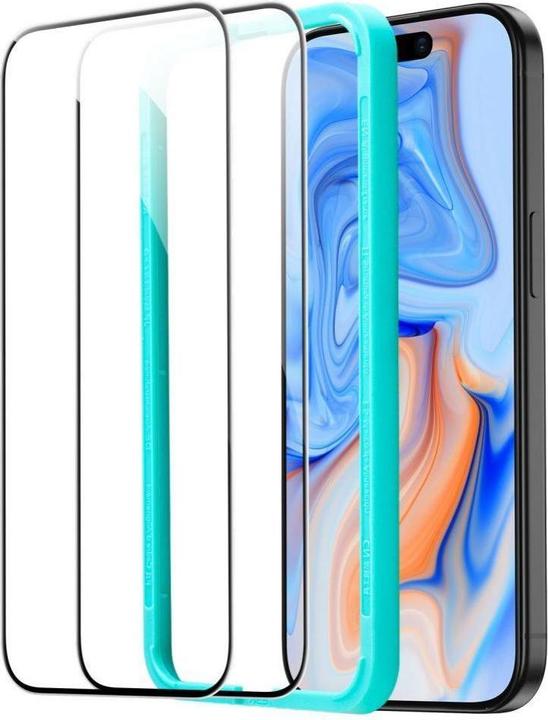 Immagine prodotto ESR Vetro Temperato 2-Pack Iphone 15 Nero (2 Pezzo/i, Apple iPhone 15)